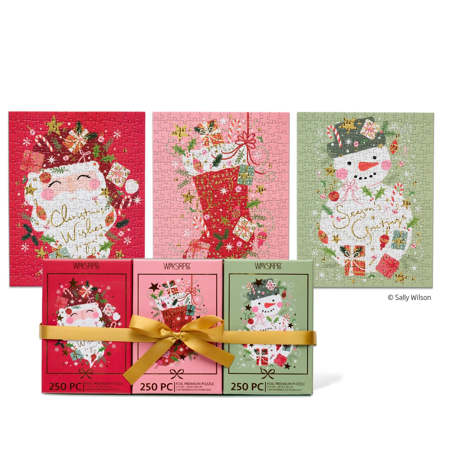 C-26 Christmas Wishes 250 Piece Puzzle Set Of 3