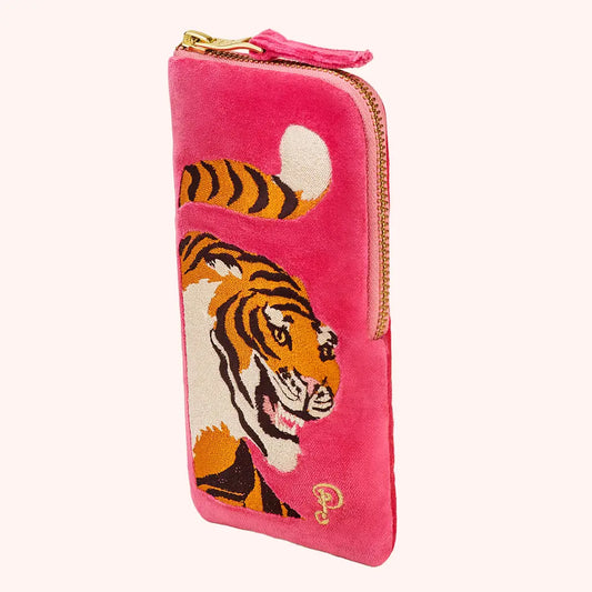Velvet Embroidered Glasses Pouch