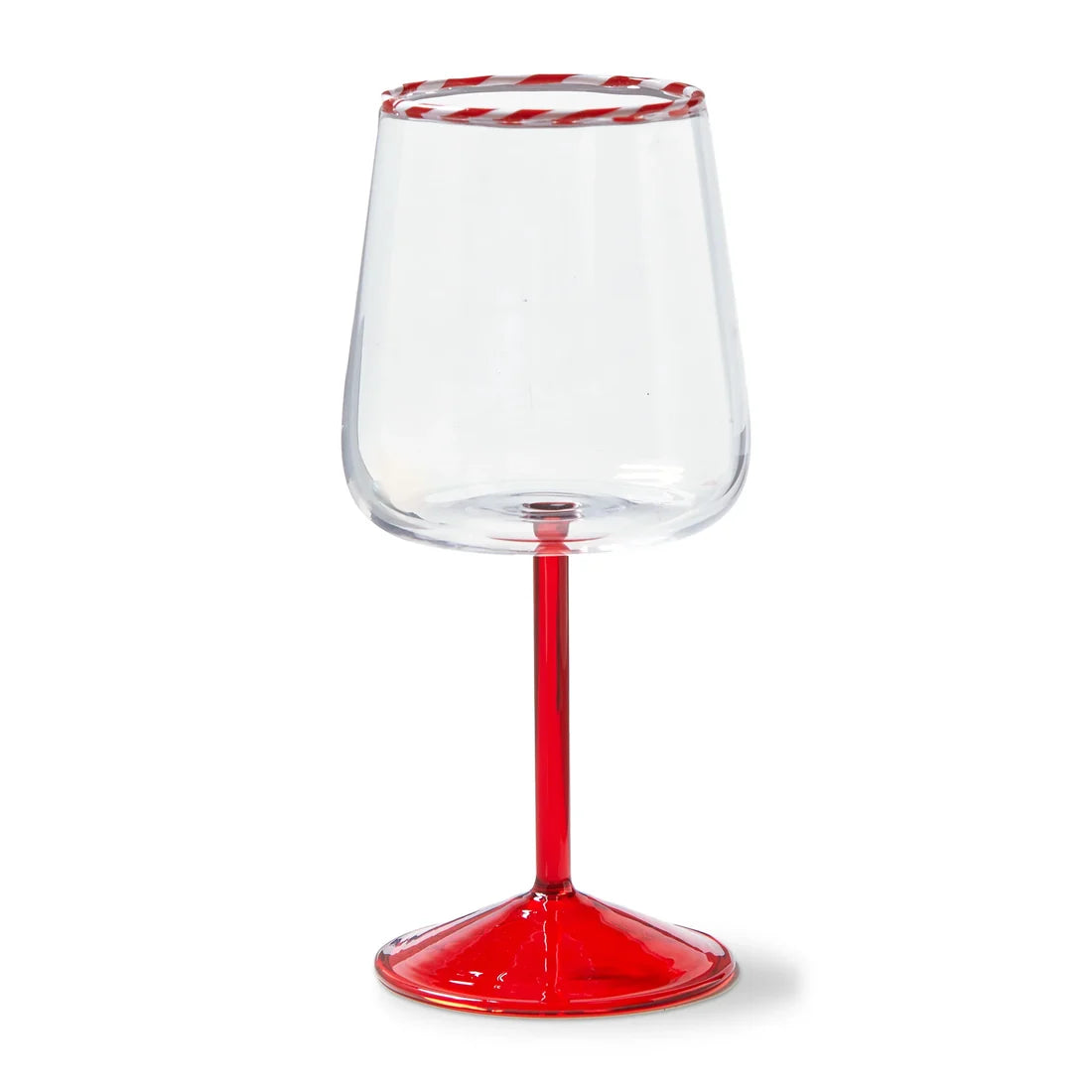 C-26 Peppermint Stripe Wine Glass
