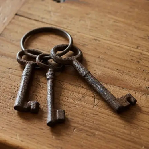 Vintage Cast Iron Key Set