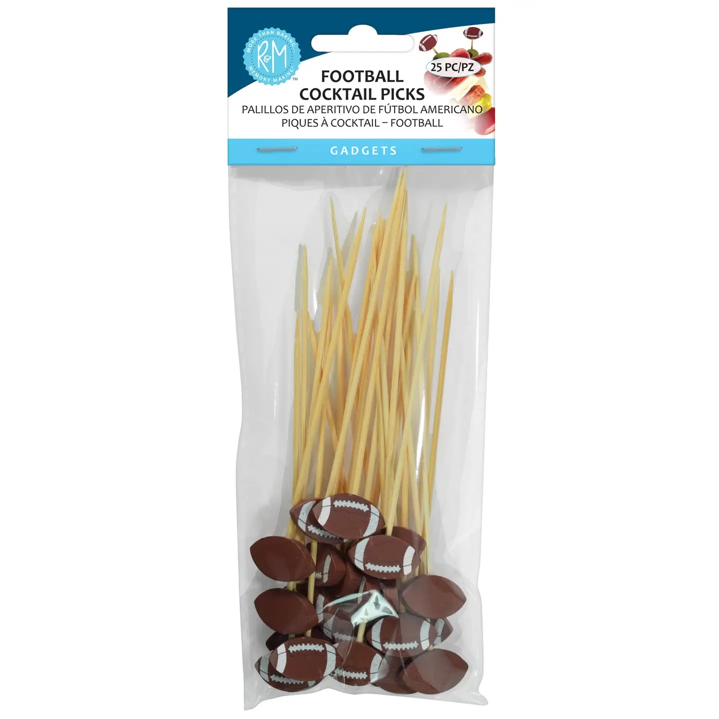 Football Cocktail Picks Pack of 25