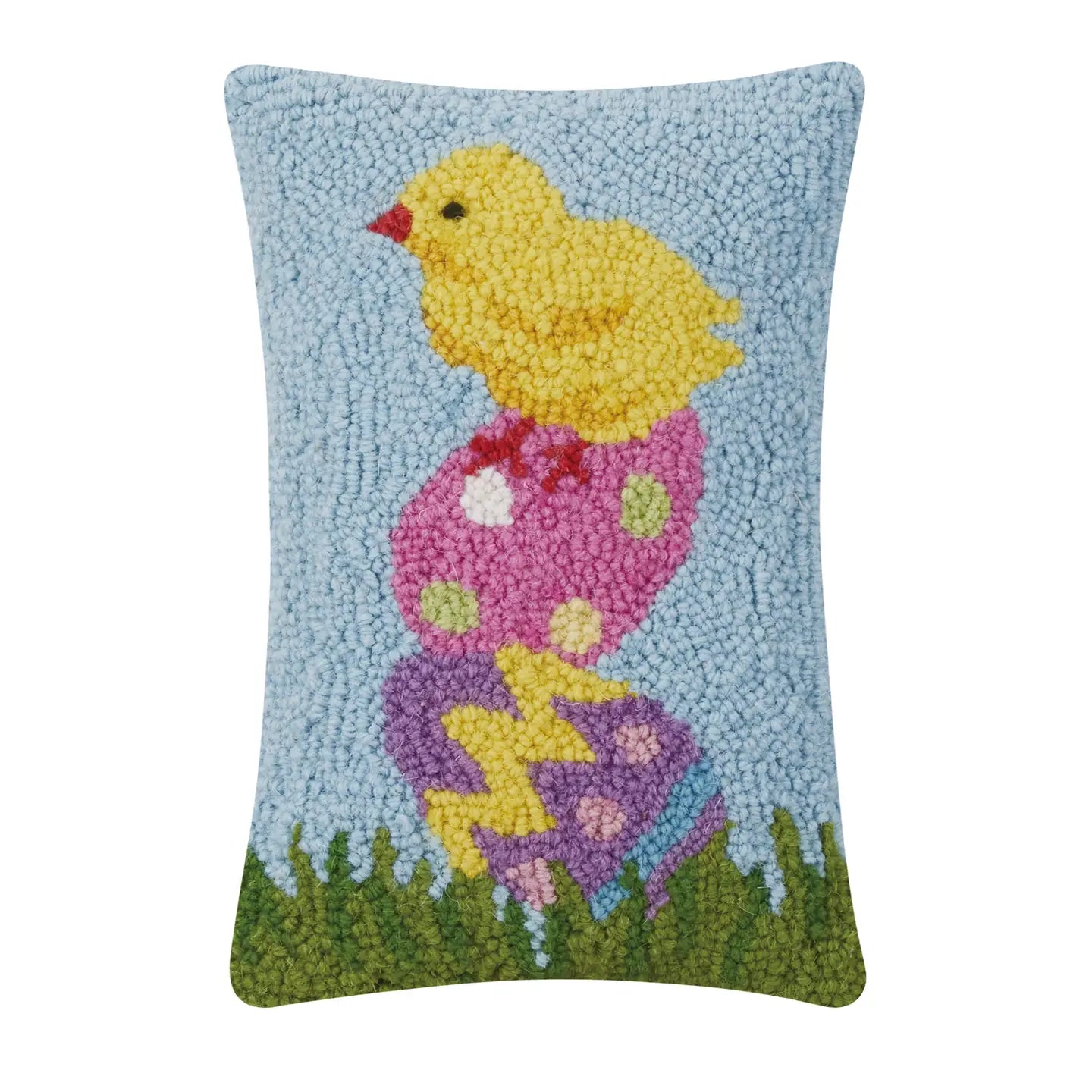 Easter Chick Eggs Hook Pillow 8" x 12"