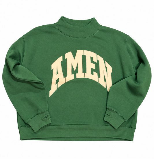 AMEN Mock Sweatshirt Hunter Green