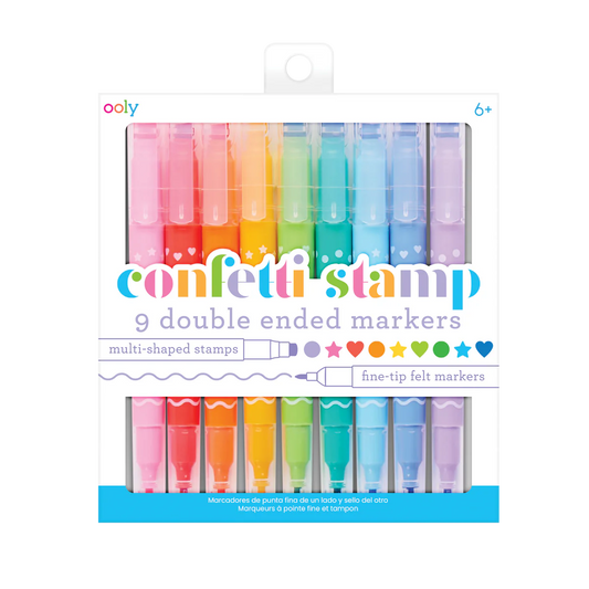 9 Confetti Stamp Double Markers