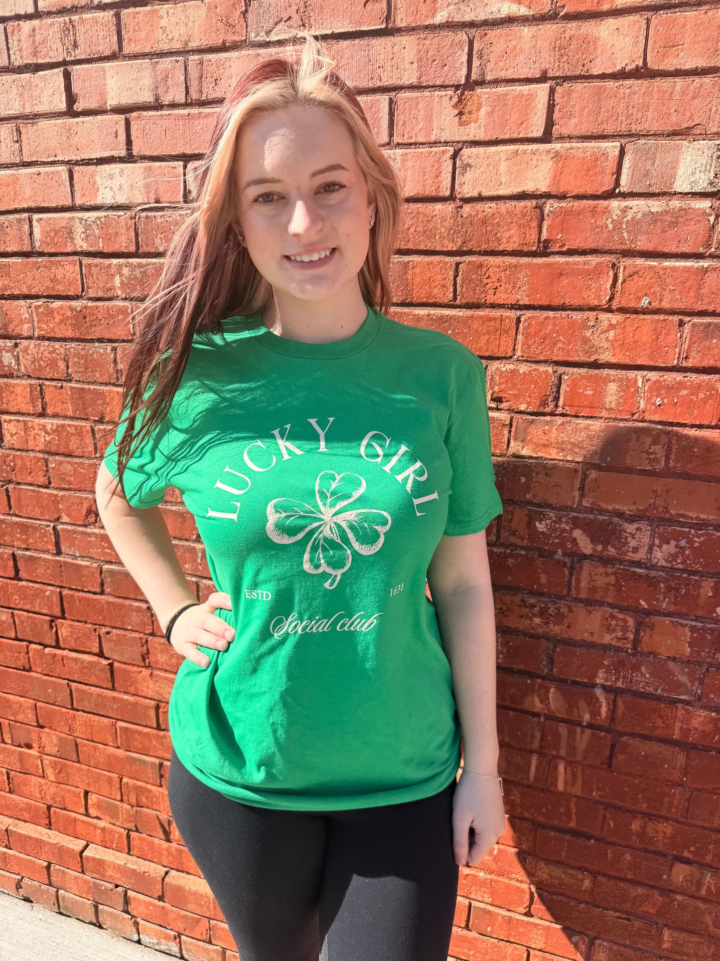 Lucky Girl Social Club Tee / Green