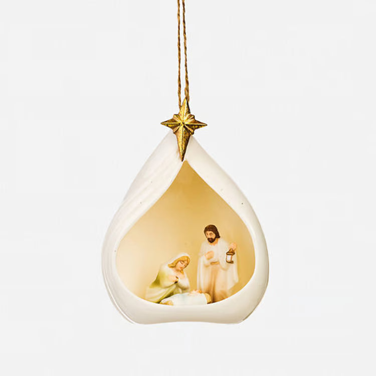 C-26 Nativity Orn, Porcelain, 4.5"