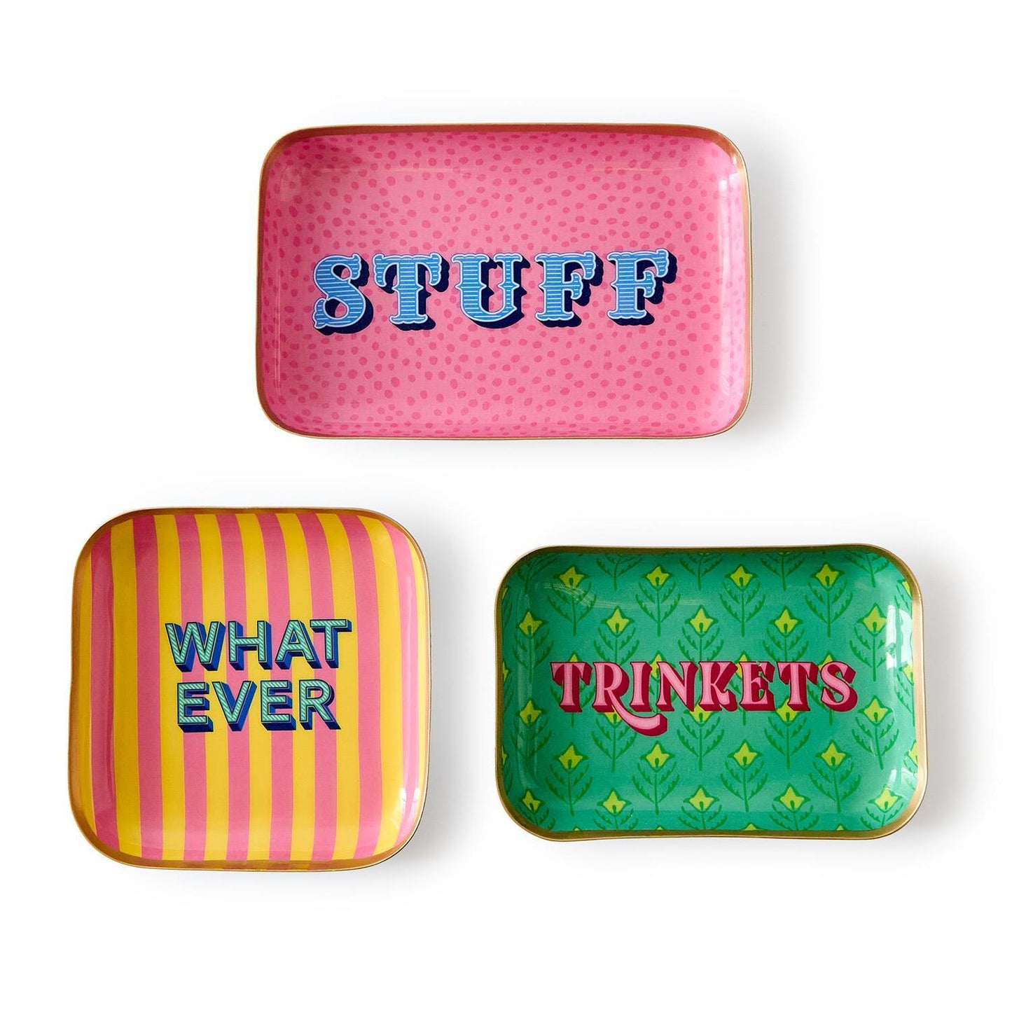 Metal Trinket Trays with Sayings (Assorted )