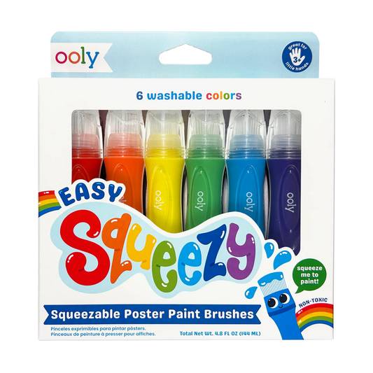 6 Squeezable Poster Paint Brushes