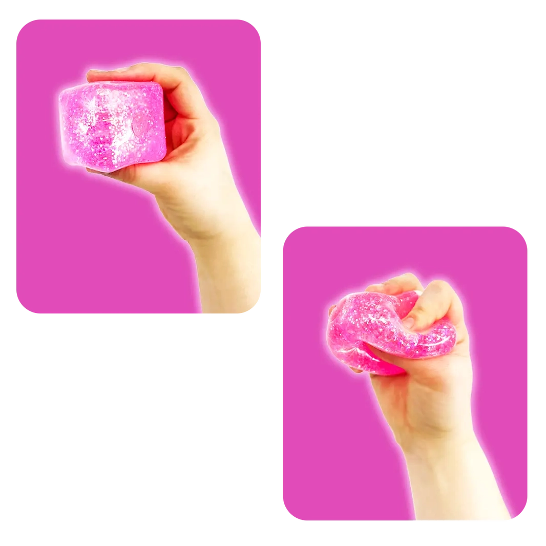 Squish & Squeeze Sparkle Cube Fidget Toy