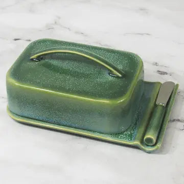 Porcelain Butter Dish w/ Matching Spreader