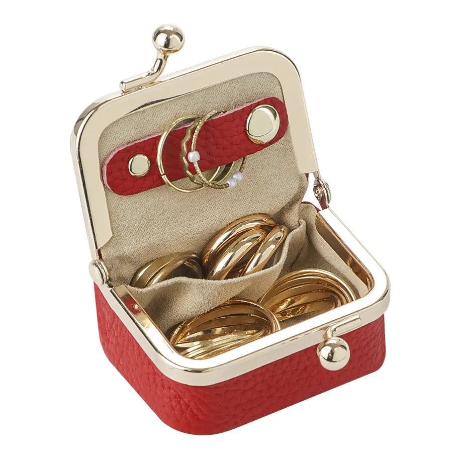 Mini Leather Jewelry Case  ( Assorted )