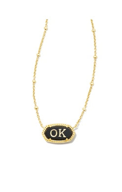 Elisa Oklahoma Necklace Gold Black Agate