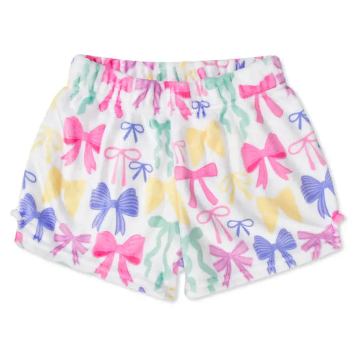XS Pretty Bows Plush Shorts
