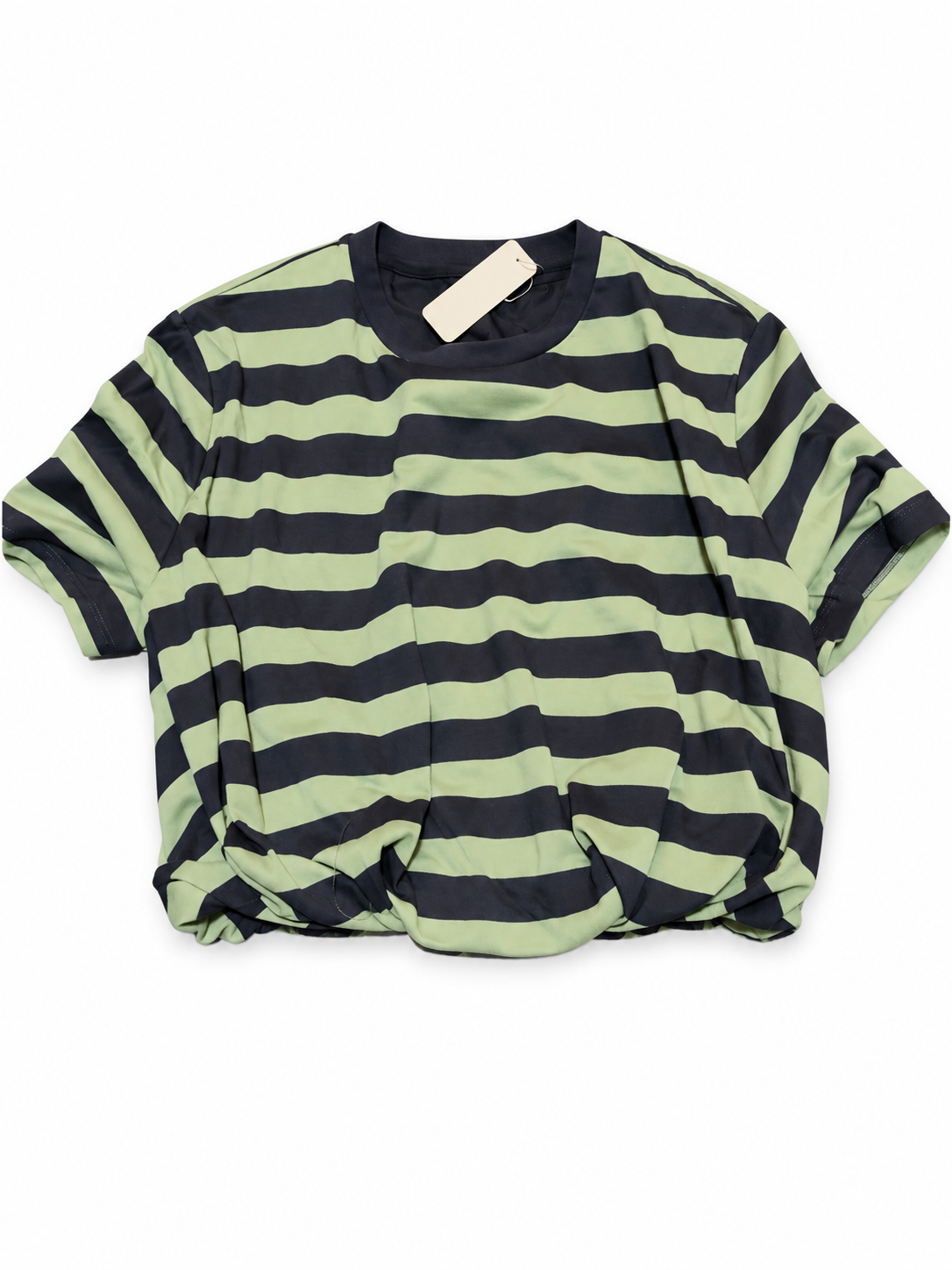 Navy & Olive Bubble Stripe Top