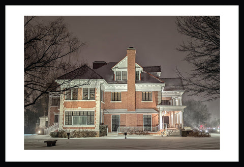 Frank Phillips Home Snow Framed Photograph