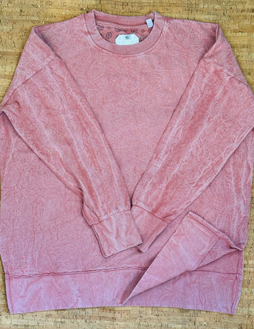Roxanne Dusty Rose Long Sleeve Sweatshirt