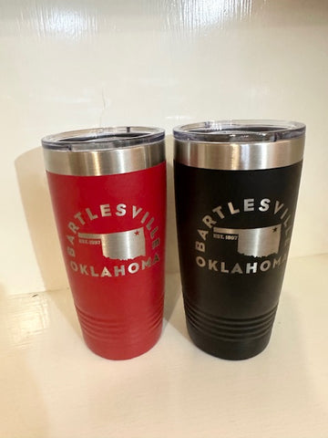 Bartlesville Oklahoma Insulated Tumblers 22oz. ( Assorted Colors )