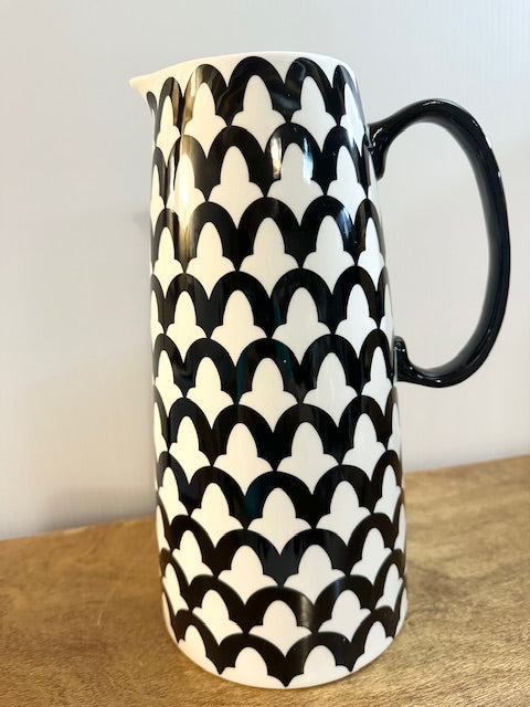 Arabesque Pedestal Pitcher ( Black ) ( NOT SHIPPABLE )