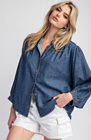 Katalina Denim Top- Retro Purpose