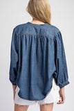 Katalina Denim Top- Retro Purpose