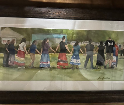 Connected Hands and Hearts Watercolor By Amy Jenkins
