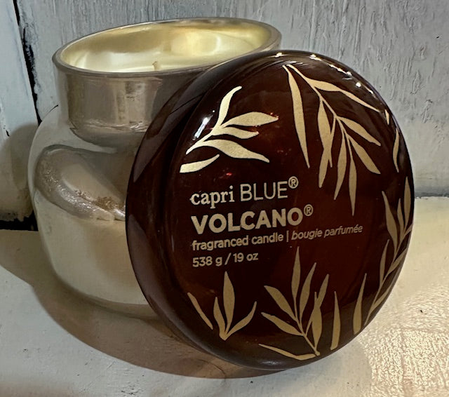 Volcano White Glossy Signature Jar Candle 19oz.