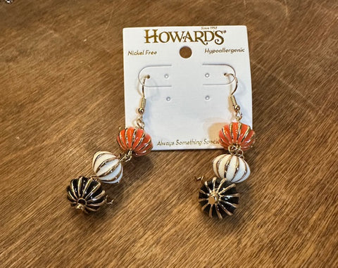 Halloween Linked Pumpkin Earrings
