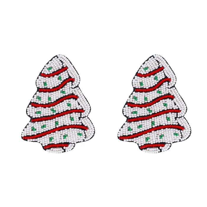 C-26 Beaded Christmas Earrings by Jane Marie