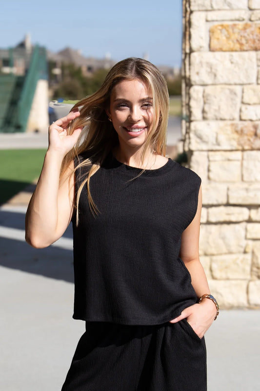 The Earhart Top, Black