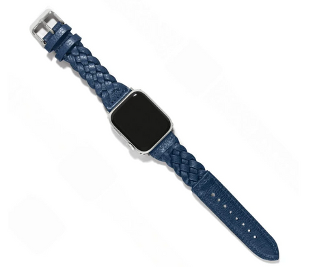 Sutton Braided Leather Watch Band  W2042D ( French Blue  )