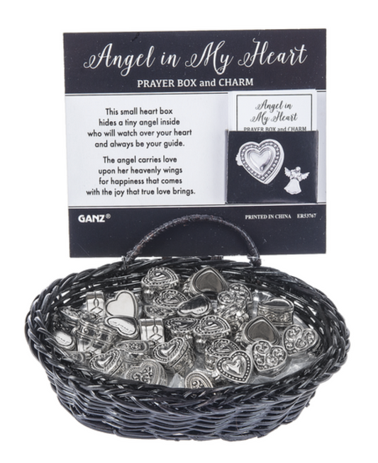 Angels in My Heart Prayer Box Charm