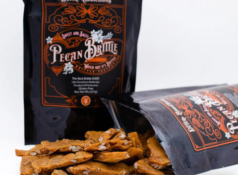 Sweet and Salty Pecan Brittle  8oz.  MIO