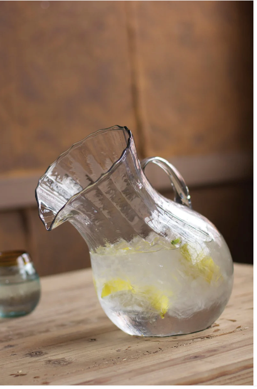 Ribbed Tilted Pitcher