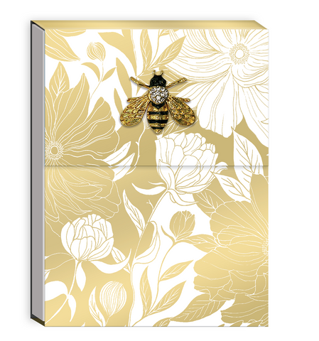 White Dahlias Brooch Notepad