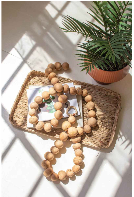 Dried Gourd Ball Garland 72"