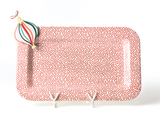 Red Small Dot Entertaining Mini Rectangle Platter
