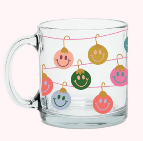 Christmas Ornament  Clear Glass Mug