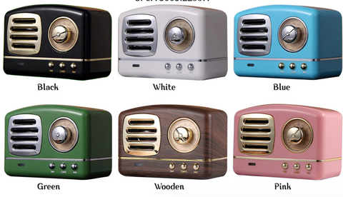 Vintage Bluetooth Speakers ( Assorted Colors )