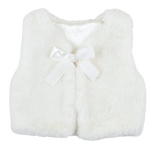 White Fur Vest ( 6-12 mo. )