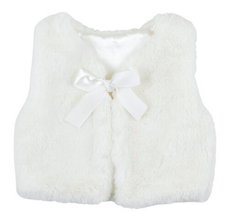 White Fur Vest ( 6-12 mo. )