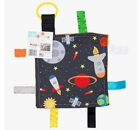 Space Rockets Crinkle Tag Square 8x8