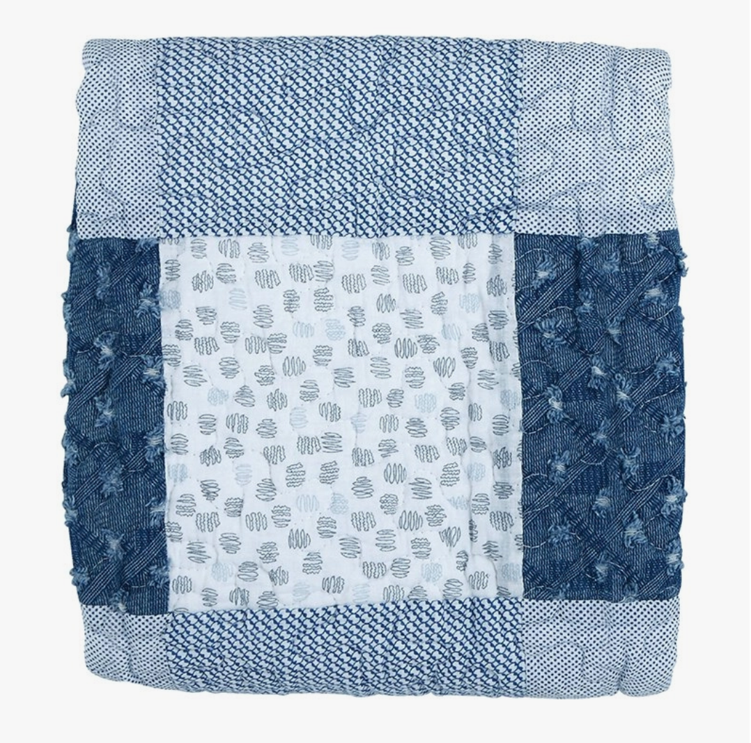 Denim Dot Quilt 36" x48"