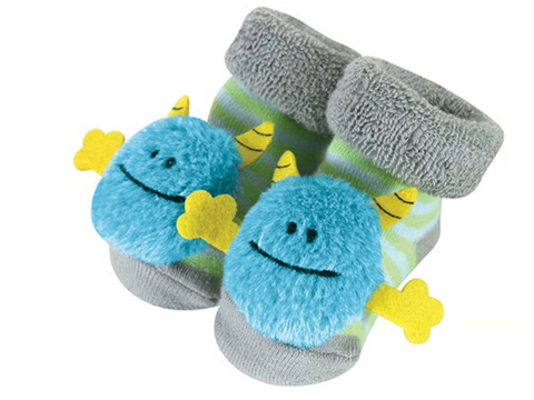 Monster Blue Rattle Socks