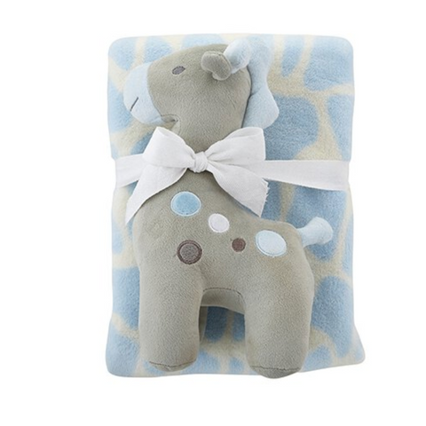 Blanket Toy Set  Blue Giraffe