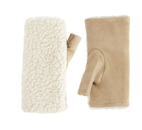 Sherpa Fingerless Gloves  F23