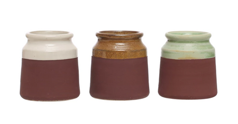 Stoneware Match Holder w/ Striker, 3 Colors