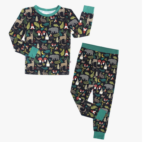 Night Forest Bamboo  Kids Pajama Pants Set