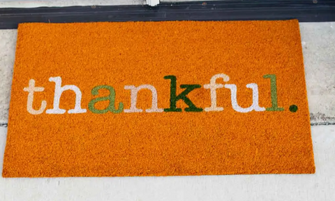 Thankful Coir Doormat Pumpkin/Multi 30x18