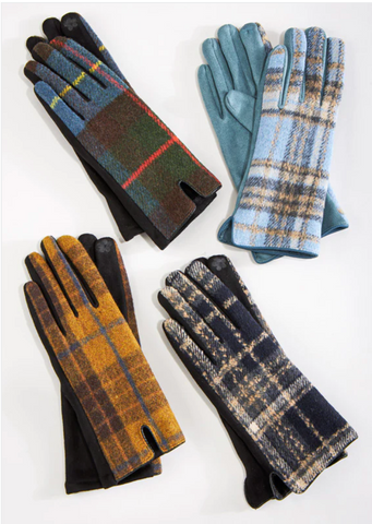 Classic Plaid Gloves ( Assorted Colors )