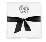 Comfort Food Square Notepaper in Acrylic Tray